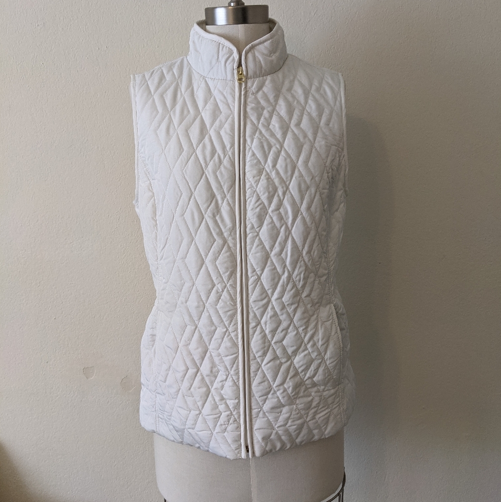 Winter White Puffer Vest